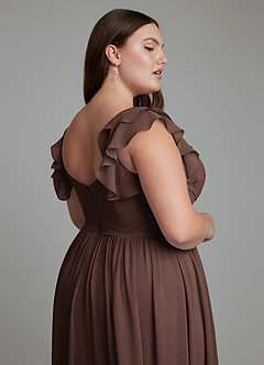 Azazie Anaya Bridesmaid Dresses Ganache A-Line Sweetheart Neckline Chiffon Dress image15