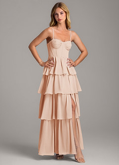 Azazie Alanna Bridesmaid Dresses English Rose A-Line Sweetheart Neckline Chiffon Dress image5