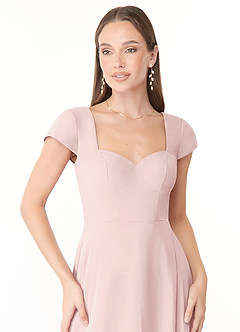 Azazie Hainsly Final Sale Blushing Pink A-Line Sweetheart Neckline Chiffon Dress image5