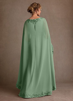 Azazie Artemisia vestidos de madre de la novia Vestido de Matcha de Gasa de Corte Recto con Encaje image3