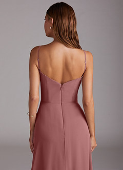 Azazie Marley Bridesmaid Dresses Desert Rose A-Line Off the Shoulder Chiffon Convertible Dress image10