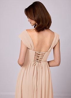Barbie ♥ Azazie Bridesmaid Dresses English Rose A-Line Corset Chiffon Dress image14