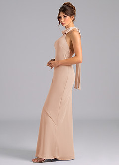 Azazie Velli Bridesmaid Dresses English Rose Mermaid Bow Chiffon Dress image5