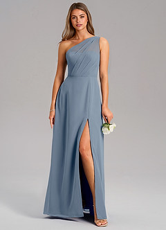 Azazie Phaedra Bridesmaid Dresses Twilight A-Line One Shoulder Chiffon Dress image1