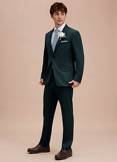 front Ethan Navy Blue Refined Weave Suit