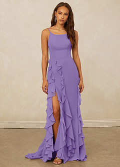 Christian Siriano Bridal for Azazie 1006 Bridesmaid Dresses Tahiti Mermaid Ruched Chiffon Dress image3