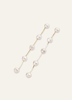 front Pendientes de borlas de perlas vintage