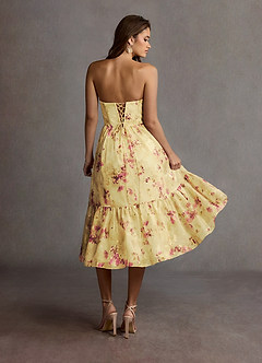 Gigi Light Yellow Midi Dress image2