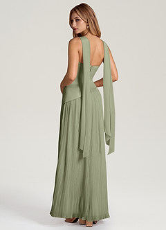 Azazie Tierney Bridesmaid Dresses Pistachio A-Line Strapless Chiffon Convertible Dress image4