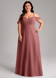 Azazie Marley Bridesmaid Dresses Amethyst A-Line Off the Shoulder Chiffon Convertible Dress image11
