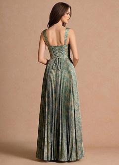 Vestido Platino Verde Azulado Largo Isonelle image2