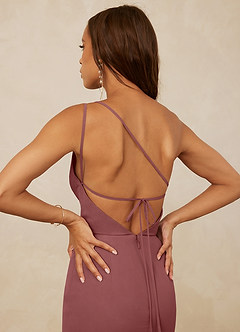 Christian Siriano Bridal for Azazie 1003 Bridesmaid Dresses Amethyst Sheath One Shoulder Chiffon Dress image6