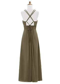 Azazie Farren Junior Blushing Pink A-Line Pleated Chiffon Dress image7