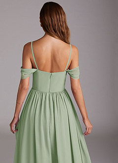 Azazie Calianna Bridesmaid Dresses Dusty Sage A-Line Off the Shoulder Chiffon Convertible Dress image9