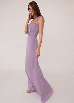 Barbie ♥ Azazie Bridesmaid Dresses Wisteria A-Line Sweetheart Neckline Chiffon Dress image4