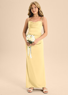 Azazie Mai Junior Butter Sheath Sweetheart Neckline Stretch Satin Dress image4
