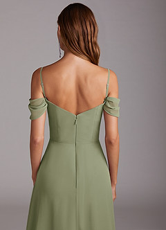 Azazie Marley Bridesmaid Dresses Pistachio A-Line Off the Shoulder Chiffon Convertible Dress image10