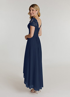 Azazie Thais Kleider für die Brautmutter A-Linie Spitze Chiffon Kleider Dunkelmarine image4