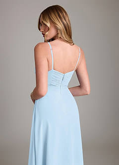 Azazie Terese Bridesmaid Dresses Sky Blue A-Line Pleated Chiffon Dress image7