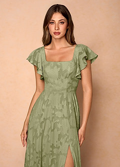 Anna Pistachio Ruffled Maxi Dress image6