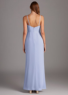 Azazie Tayla Bridesmaid Dresses Lavender Sheath Square Neckline Chiffon Dress image4