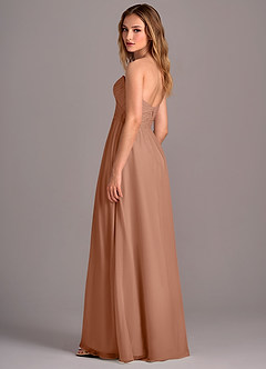Azazie Joni Final Sale Bronzer A-Line Strapless Chiffon Convertible Dress image3