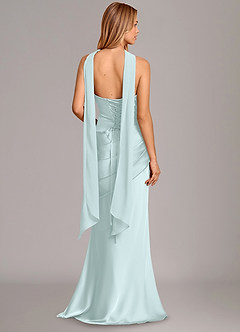 Azazie Pelagia Suknie dla druhen Syrena Gorset Satyna elastyczna Do ziemi Sukienka image4