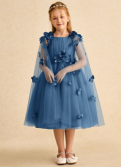 Azazie Staria Flower Girl Dresses Twilight Ball-Gown Ruched Tulle Dress image3