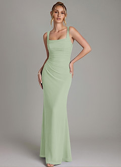Azazie Agustina Bridesmaid Dresses Dusty Sage Mermaid Corset Chiffon Dress image4