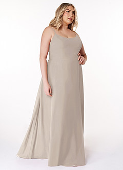 Azazie Moira Bridesmaid Dresses Frost A-Line Scoop Chiffon Dress image11