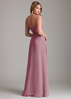 Azazie Terese Bridesmaid Dresses Vintage Mauve A-Line Pleated Chiffon Dress image2