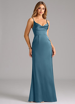 Azazie Aimee Bridesmaid Dresses Bermuda A-Line Sweetheart Neckline Stretch Satin Dress image3