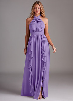 Azazie Avary Bridesmaid Dresses Tahiti A-Line Pleated Chiffon Dress image3