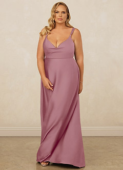 Christian Siriano Bridal for Azazie 1001 Bridesmaid Dresses Vintage Mauve A-Line Sweetheart Neckline Stretch Satin Dress image15