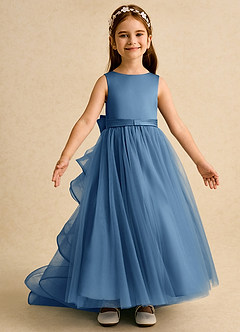 Azazie Lior Flower Girl Dresses Twilight Ball-Gown Pleated Tulle Dress image6