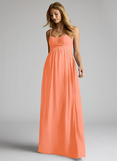 Azazie Llana Maternity Bridesmaid Dresses A-Line Chiffon Floor-Length Dress image3