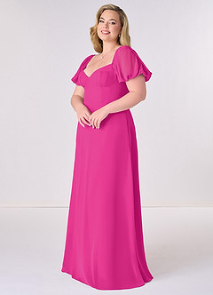 Barbie ♥ Azazie Bridesmaid Dresses Barbie Pink A-Line Pleated Chiffon Dress image9