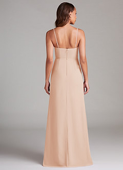 Azazie Maci Bridesmaid Dresses English Rose Sheath Pleated Chiffon Dress image7