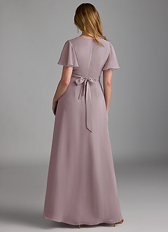 Azazie Zaniah Bridesmaid Dresses Dusk A-Line Chiffon Dress image2