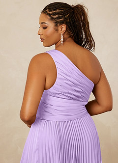 Christian Siriano Bridal for Azazie 1008 Bridesmaid Dresses Lilac A-Line One Shoulder Stretch Satin Dress image15