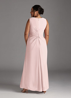 Azazie Manuella Mother of the Bride Dresses Blushing Pink A-Line V-Neck Pleated Chiffon Dress image5