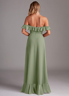 Azazie Lyra Bridesmaid Dresses Pistachio A-Line Chiffon Convertible Dress image7