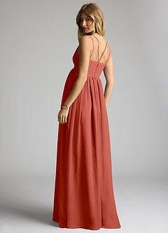 Azazie Emree Maternity Bridesmaid Dresses A-Line Chiffon Floor-Length Dress image5
