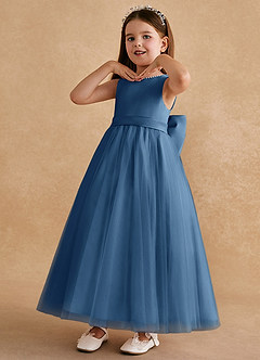Azazie Cookie Flower Girl Dresses Twilight A-Line Bow Tulle Dress image4