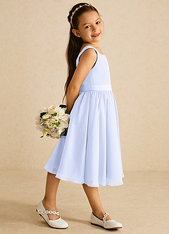 Azazie Ari Flower Girl Dresses Lavender A-Line Sleeveless Chiffon Dress image3