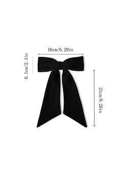 front Matching Color Velvet Bow Hair Clip