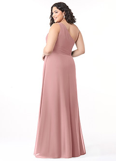 Azazie Dallas Bridesmaid Dresses Dusty Rose A-Line One Shoulder Chiffon Dress image7
