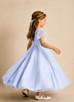 Azazie Duckie Flower Girl Dresses Lavender Ball-Gown Pleated Tulle Dress image2