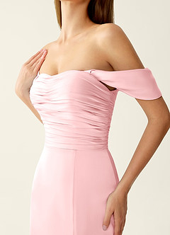 Donatella Light Pink 3D Flowers Sparkly Lace Up Back Prom Dress image6