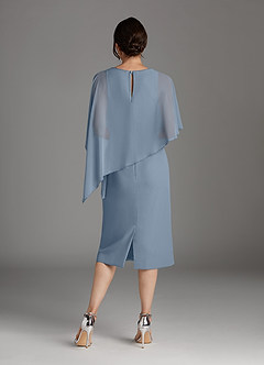 Azazie Sparrow Mother of the Bride Dresses Dusty Blue Sheath Sequins Chiffon Dress image4